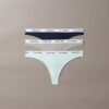 Cotton Stretch elástica de algodón acanalado Carousel, paquete de 3 Thong Cotton Stretch elástica de algodón acanalado Carousel, paquete de 3 Thong