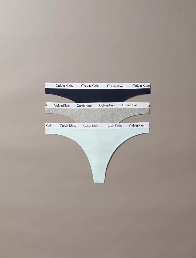 Cotton Stretch elástica de algodón acanalado Carousel, paquete de 3 Thong Cotton Stretch elástica de algodón acanalado Carousel, paquete de 3 Thong
