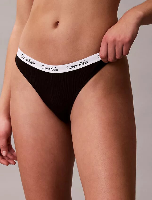 Cotton Stretch elástica de algodón acanalado Carousel, paquete de 3 Thong Cotton Stretch elástica de algodón acanalado Carousel, paquete de 3 Thong