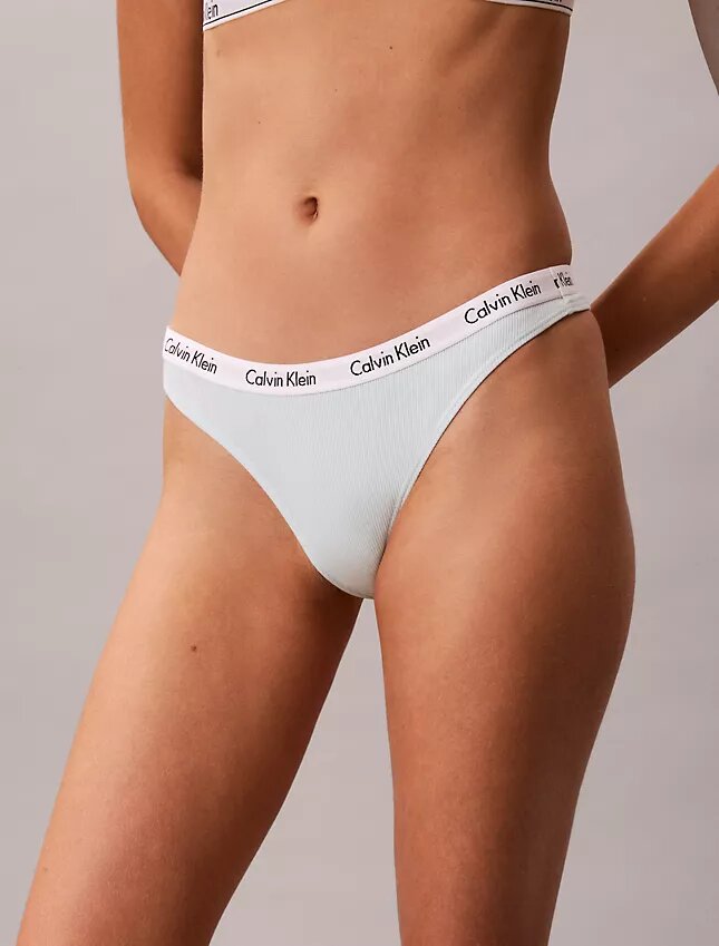 Cotton Stretch elástica de algodón acanalado Carousel, paquete de 3 Thong Cotton Stretch elástica de algodón acanalado Carousel, paquete de 3 Thong