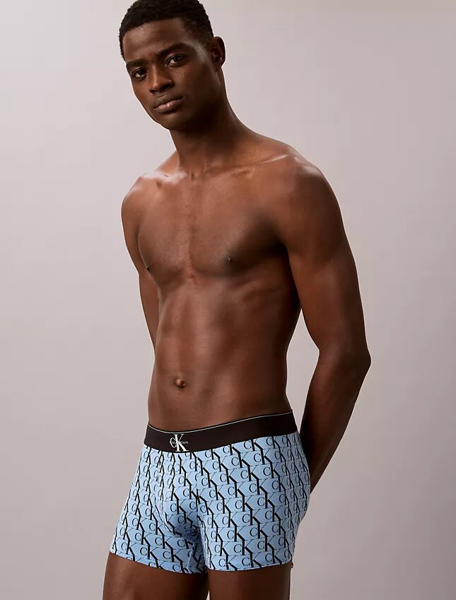 Cotton Stretch Graphic Monogram Boxer Trunk, package of 3 Cotton Stretch Graphic Monogram Boxer Trunk, package of 3