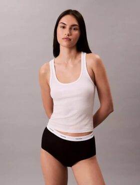 Cotton Stretch Rib High Rise Brief