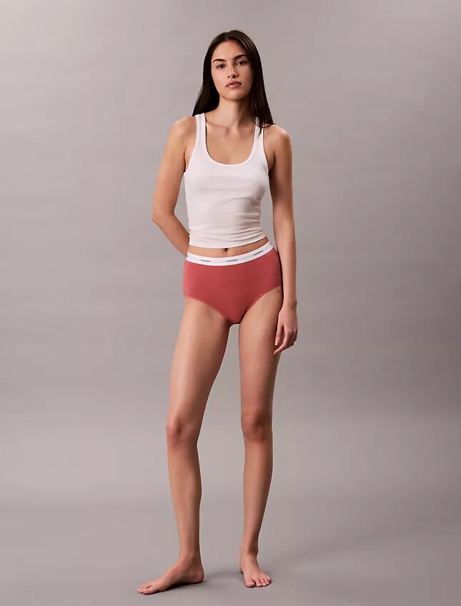 Cotton Stretch Rib High Rise Brief Cotton Stretch Rib High Rise Brief