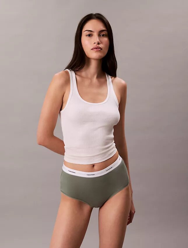 Cotton Stretch Rib High Rise Brief Cotton Stretch Rib High Rise Brief