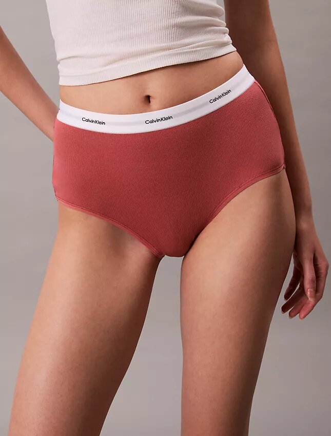 Cotton Stretch Rib High Rise Brief Cotton Stretch Rib High Rise Brief