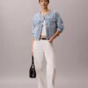 Cropped Trucker Jacket without collar Cropped Trucker Jacket without collar