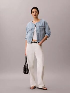 Cropped Trucker Jacket without collar