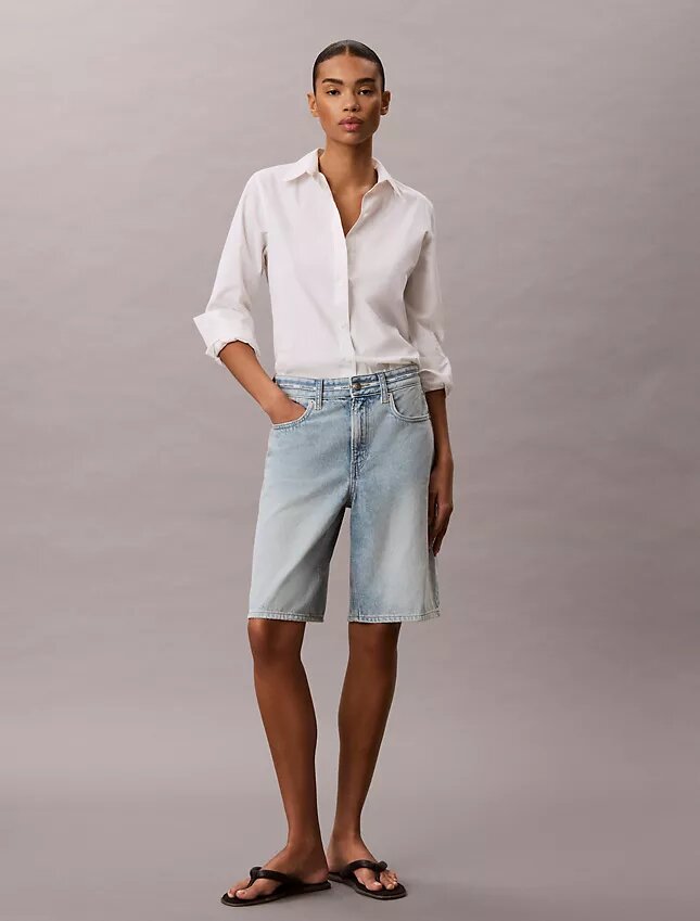 Denim Bermudas con logotipo Denim Bermudas con logotipo