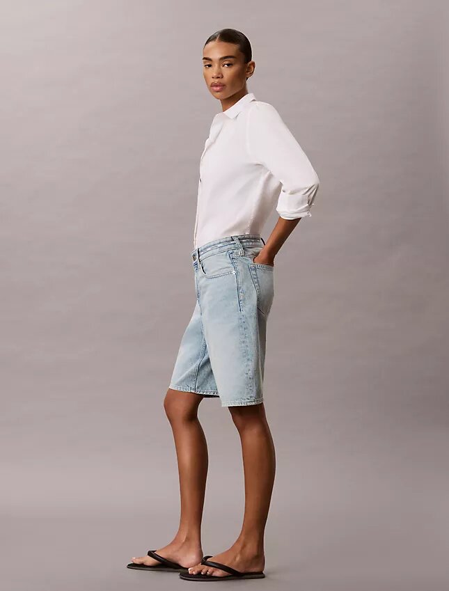 Denim Bermudas con logotipo Denim Bermudas con logotipo