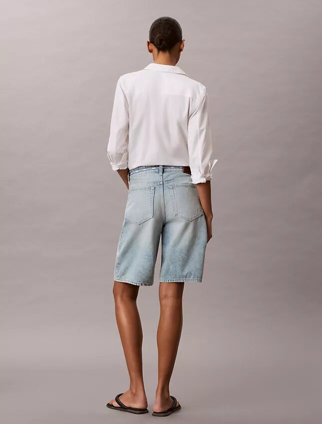 Denim Bermudas con logotipo Denim Bermudas con logotipo