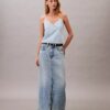 Falda larga Denim Falda larga Denim