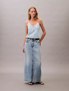Falda larga Denim