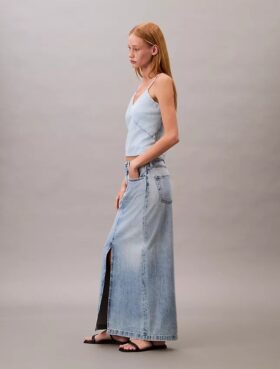 Falda larga Denim