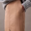 Falda lápiz midi de crepé