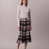 Falda midi acampanada estampada