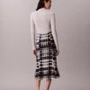 Falda midi acampanada estampada