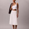 Falda midi con bordados