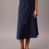 Falda midi con bordados Falda midi con bordados
