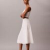 Falda midi con bordados