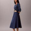 Falda midi con bordados Falda midi con bordados