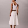 Falda midi con bordados