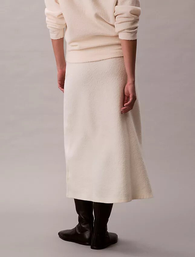 Falda midi de lana merina Falda midi de lana merina