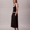 Falda midi de nailon sin cremallera Falda midi de nailon sin cremallera