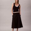 Falda midi de nailon sin cremallera Falda midi de nailon sin cremallera
