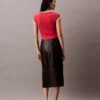 Falda midi de piel de cordero Falda midi de piel de cordero