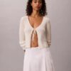 Falda midi de popelín de algodón