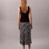 Falda midi de satén estampado Falda midi de satén estampado
