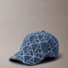 Gorra de béisbol con logotipo emblemático en Denim