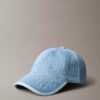 Gorra de béisbol con logotipo emblemático en Denim
