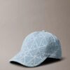Gorra de béisbol con logotipo emblemático en Denim Gorra de béisbol con logotipo emblemático en Denim