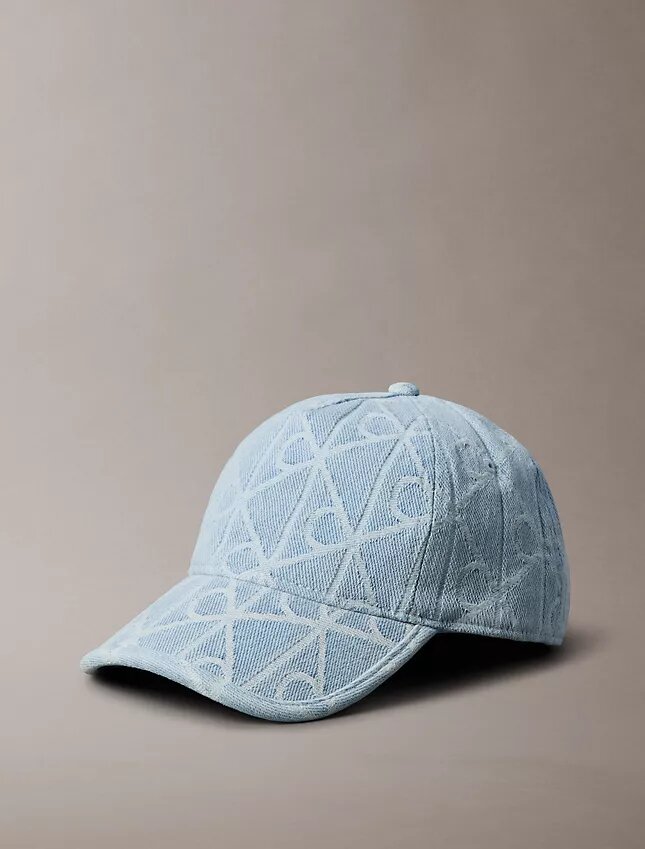 Gorra de béisbol con logotipo emblemático en Denim Gorra de béisbol con logotipo emblemático en Denim