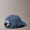 Gorra de béisbol con logotipo emblemático en Denim