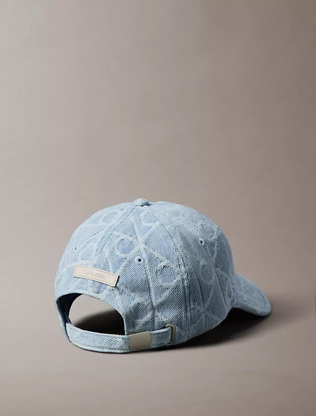 Gorra de béisbol con logotipo emblemático en Denim Gorra de béisbol con logotipo emblemático en Denim