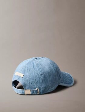 Gorra de béisbol con logotipo emblemático en Denim