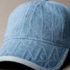 Gorra de béisbol con logotipo emblemático en Denim