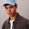 Gorra de béisbol con logotipo emblemático en Denim