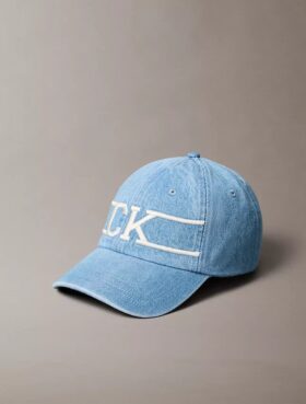 Gorra de béisbol de Denim con logotipo Monogram