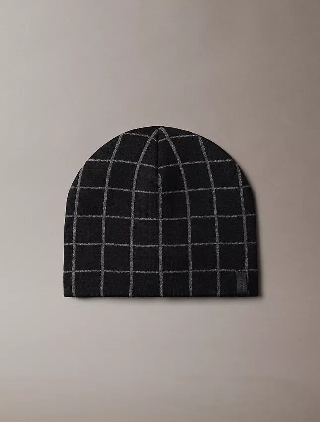 Gorro de jacquard a cuadros Gorro de jacquard a cuadros