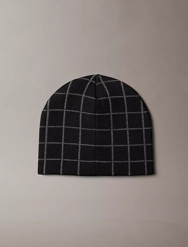Gorro de jacquard a cuadros Gorro de jacquard a cuadros