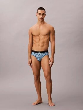 Graphic Monogram Microfiber Stretch Slips