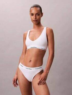 Icon Unlined Triangle Bralette de algodón y Modal