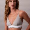 Icon Unlined Triangle Bralette de algodón y Modal