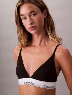 Icon Unlined Triangle Bralette de algodón y Modal