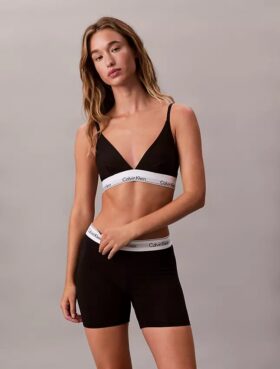 Icon Unlined Triangle Bralette de algodón y Modal