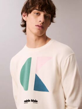 Jersey clásico con estampado gráfico de bloques de color