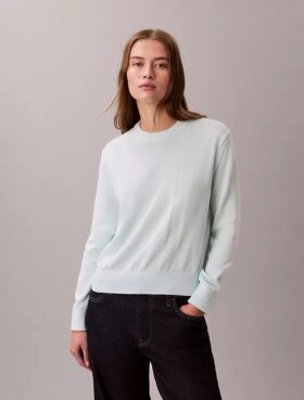 Jersey de algodón liso con Monogram